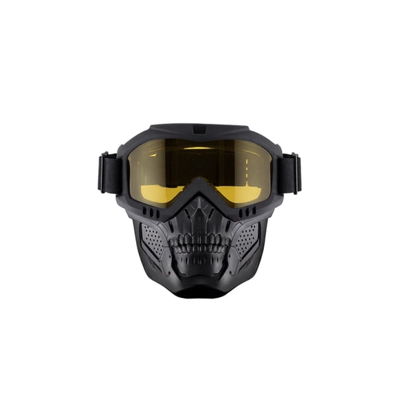 2026 Upgraded Detachable Full Face Goggle Mask, Anti-Fog Grass Cutting Goggles for Welding, Riding, Windproof Paintball Mask
