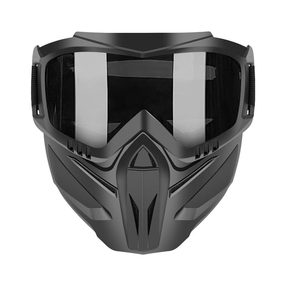 2026 Upgraded Detachable Full Face Goggle Mask, Impact Resistant Shield for Welding Grass Cutting Riding, Multi Purpose Anti Fog Windproof Safety Goggles Paintball