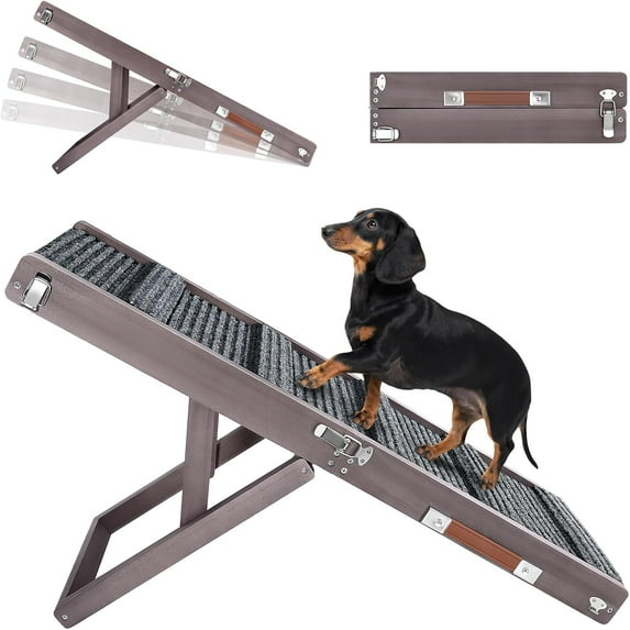 2026 Upgraded Dog Ramp for Couch, Foldable Small Dog Ramp for Sofa, 4 ...