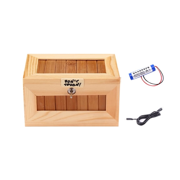 2026 Upgraded Don’t Touch Useless Box – Leave Me Alone Machine with Personality! Wooden, USB-Powered, Hilariously Pointless Fun (Lithium Battery Style C)