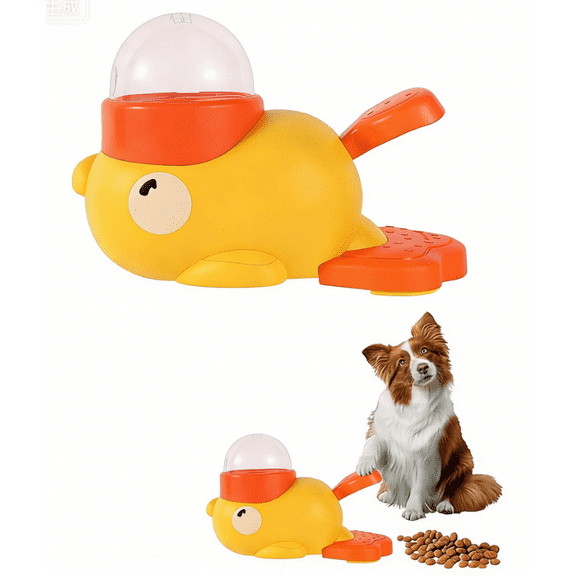 2026 Upgraded Duck Cat Treat Dispenser, Little Yellow Duck Cat Toy Treat Feeder, Ducks Puzzle Feeder for Cats, 2-in-1 Dog Interactive Slow Feeder & Puzzle Toy for Dogs
