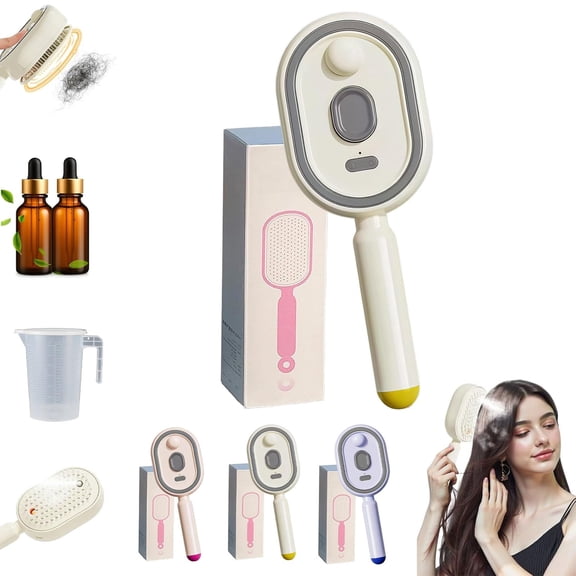 2026 Upgraded Electric Steam Brush for Hair, Press, Comb, and Mist Simultaneously, Strong, Less Breakage, no Hair Residue, for Both Long and Short Hairs, Reduce Frizz