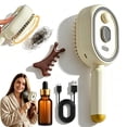 thumbnail image 1 of 2026 Upgraded Electric Steam Brush, Rechargeable Hair Brush with Water Spray, Wet Electric Hairbrush, Red Light Air Cushion Mister, Reduce Frizz, Nourishes Hairs, Anti-Static (white), 1 of 8