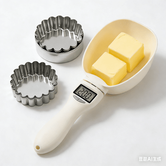 2026 Upgraded Electronic Measuring Spoon, Digital Food Measuring Scoop Scale with LCD Display and Unit Conversion, High-Precision for Cooking, Dog Cat Food