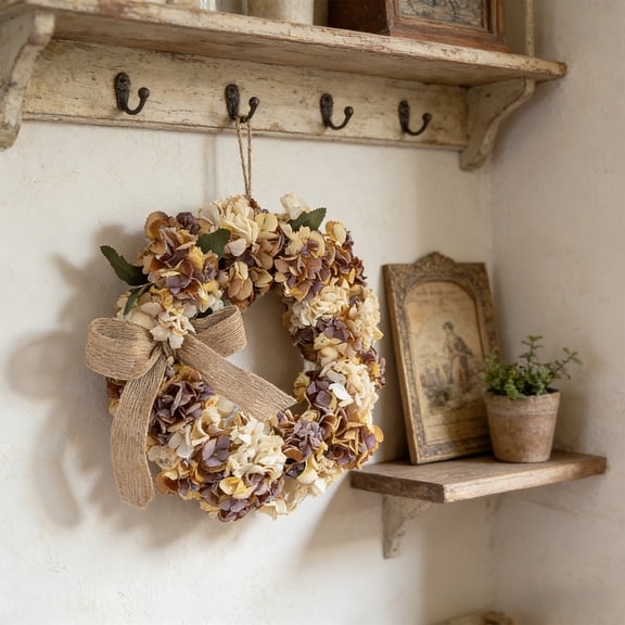 2026 Upgraded Fall Wreaths for Front Door Autumn Coffee Peony for Door Outside 16 inch Front Door Wreath Spring Winter Wreaths for Indoor or Window C
