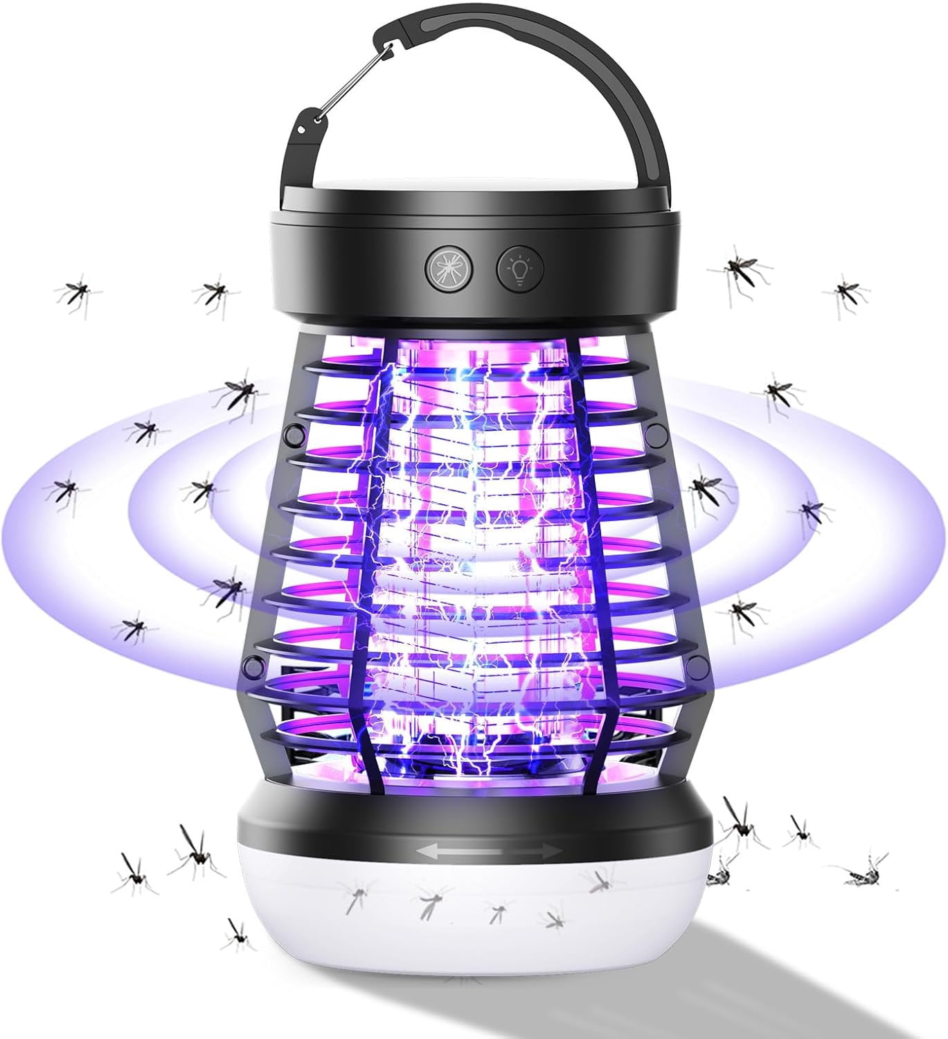 2026 Upgraded Fly Traps, Bug Zapper Outdoor Indoor, 3-in-1 Camping Lantern and Mosquito Zapper, 2000V Electric USB Rechargable Mosquitoes Kiler for Home, Camping, Patio, Backyard, Garden