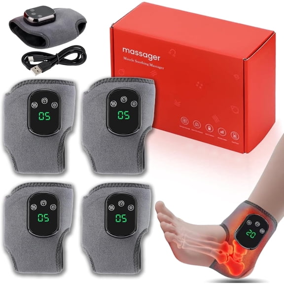 2026 Upgraded Foot Massager, Foot Renew Triple Method Massager, 3 in 1 Foot Massager for Neuropathy, 3 Vibration Modes & 5 Heat Levels, for All Ages Ankle Massage, Pain Relief