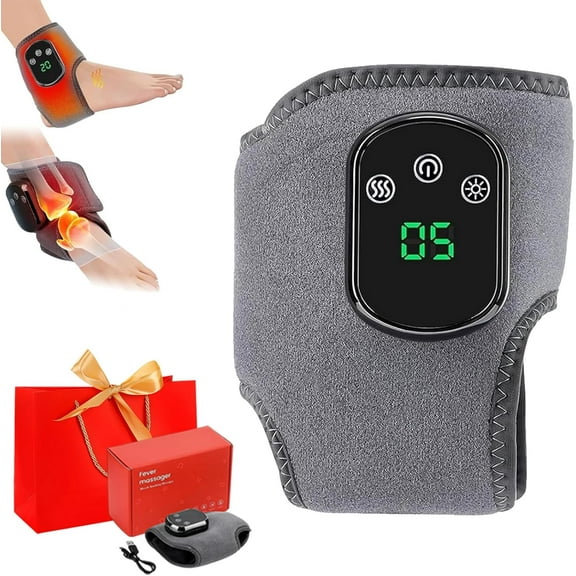 2026 Upgraded Foot Renew Triple Method Massager, Portable Emsence Foot Massager for Neuropathy Customizable Massage, Wireless & Portable Heated Ankle Wrap with 3 Vibration Mode (2PC)