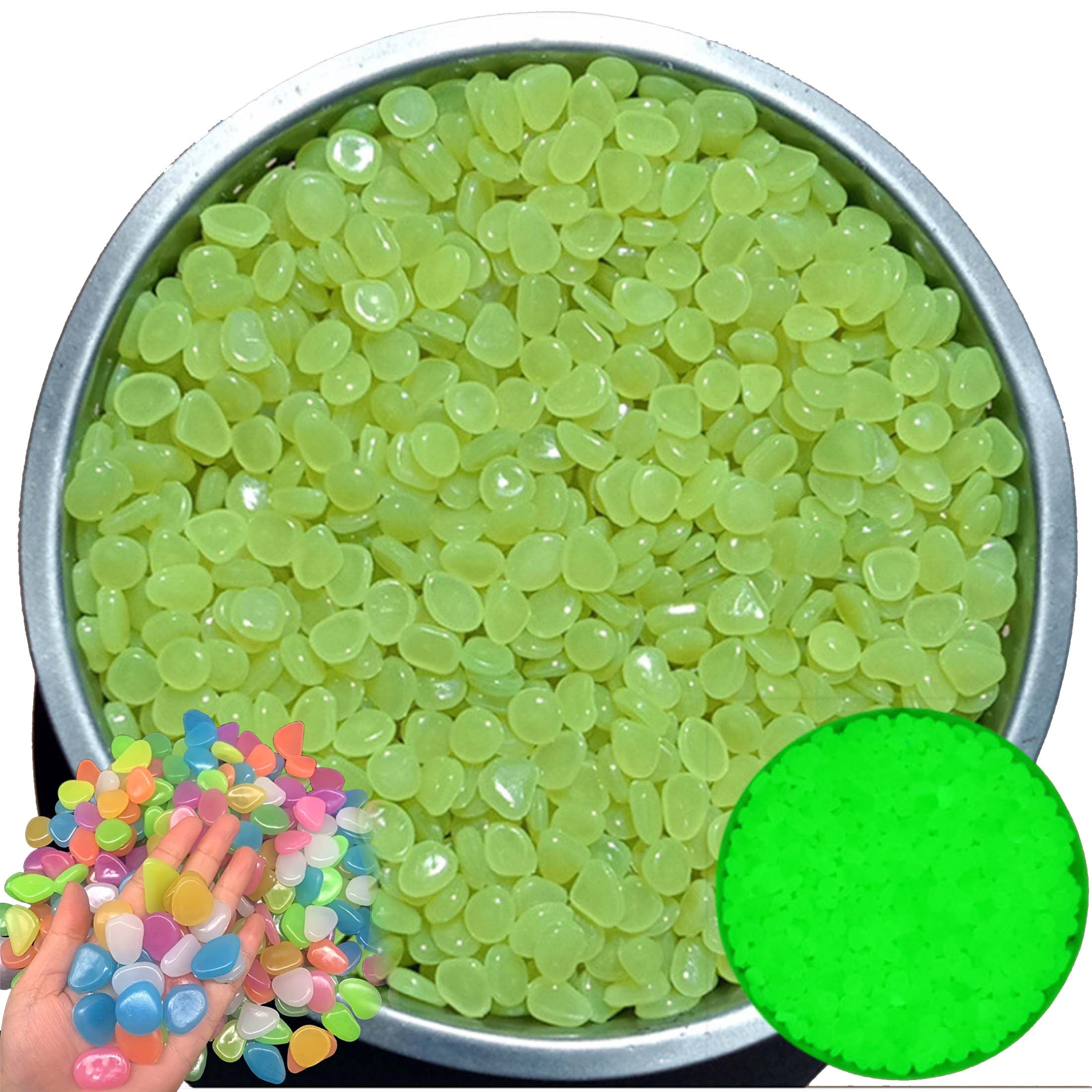 2026 Upgraded Glow-in-the-Dark Garden Stones, Mixed Color Luminous ...