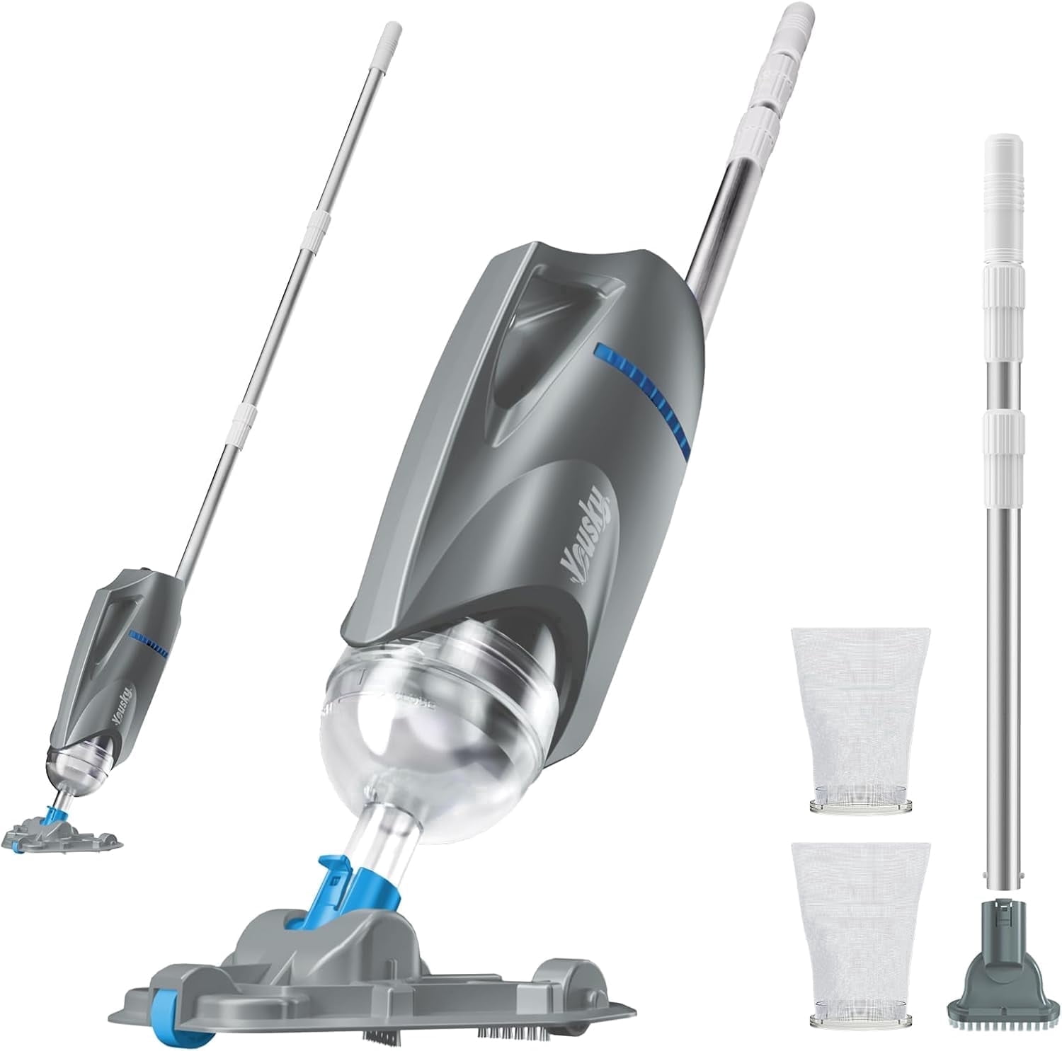 2026 Upgraded Handheld Pool Vacuum Cleaner for Above Ground & Inground ...
