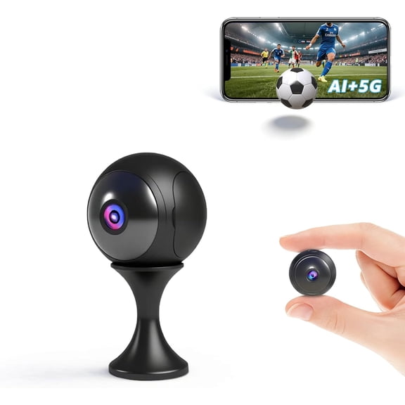 2026 Upgraded Indoor Camera Wireless-4K Mini Nanny Cam Spy Hidden Camera,Dual-Band WiFi(2.4G&5G),AI Motion Detection,Night Vision,Local Cloud Storage Security for Baby,Pet Monitoring-Video Only