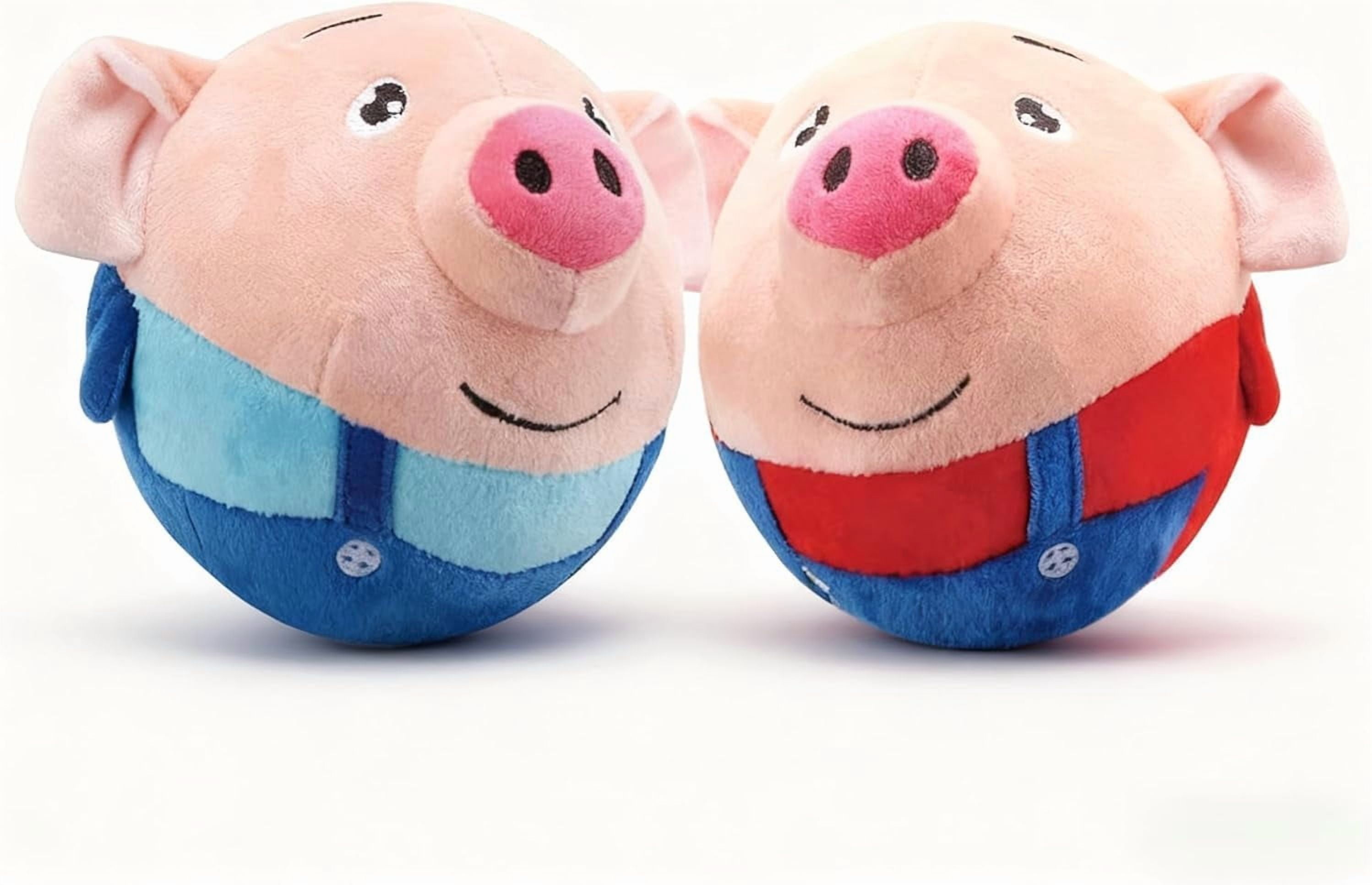 2026 Upgraded Interactive Dog Toys, Active Moving Pet Plush Toy, Rechargeable Squeaky Dog Ball Toy with Recording Sound, Washable Cartoon Pig Plush Toy for Dogs Puppies