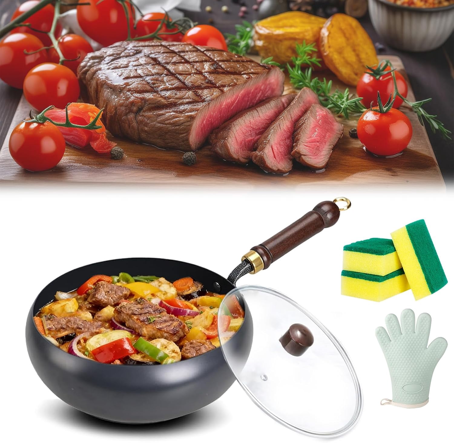 2026 Upgraded Japanese Cooking Cast Iron Pot, Hand-Hammered Japanese ...