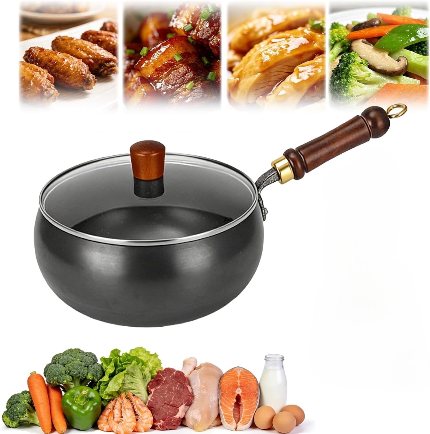 2026 Upgraded Japanese Cooking Cast Iron Pot, Japanese Cast Iron Wok ...