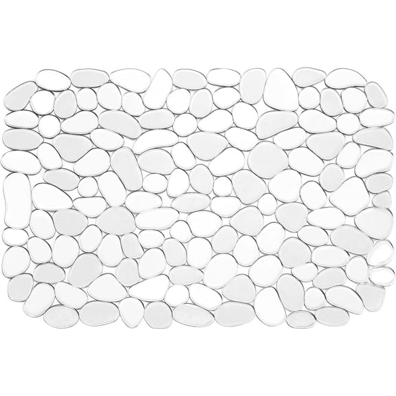 2026 Upgraded Kitchen Sink Mat Pebble Protect Mat PVC Eco-friendly Adjustable Stainless steel/ Porcelain Dish Drying Pad Protector for Bottom of Kitchen Sink, 15.8 x 12 inches (Gray)