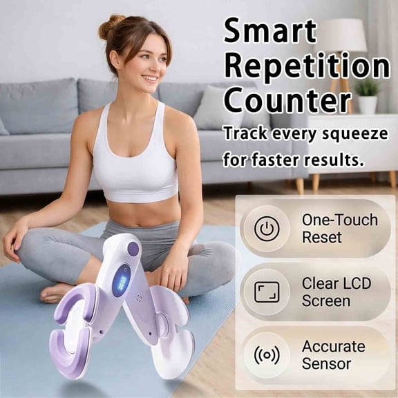 2026 Upgraded LED Pelvic Floor Exercise Device, 360° Thigh Exerciser with Digital Display for Toning & Shaping, Inner Thigh Trainer for Postpartum Recovery & Office Workouts