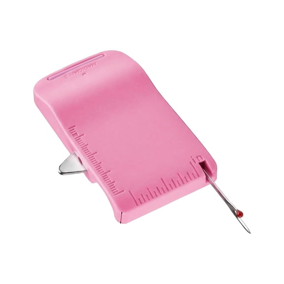 2026 Upgraded Magnetic Seam Guide for Sewing Machine, 4-in-1 Edge Guide with Built-in Seam Ripper & Ruler Scale, Multifunctional Hemmer Tool for Cuffs, Plackets, Topstitching & Sewing Accessories