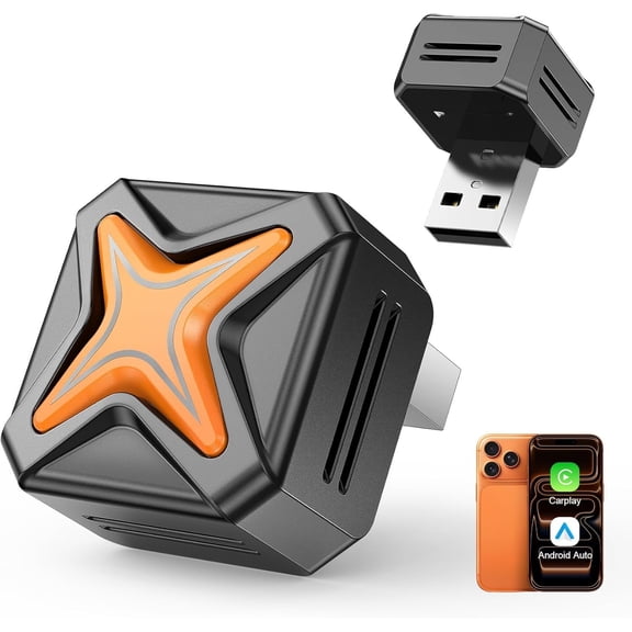 2026 Upgraded Mini & Adapter for , A7 Chip -Click , 3s Auto Connect, 6.0, 5.8GHz WiFi, Compatible with iOS 12+, Android 11+.