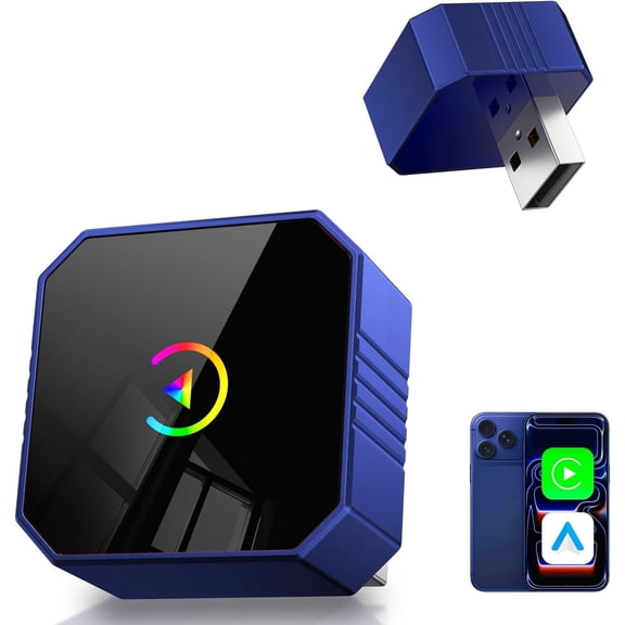 2026 Upgraded Mini Adapter for & , Plug & Play, and Auto Connect, No Latency 2 in 1 Play Adapter for iOS 10+ & Android 11+
