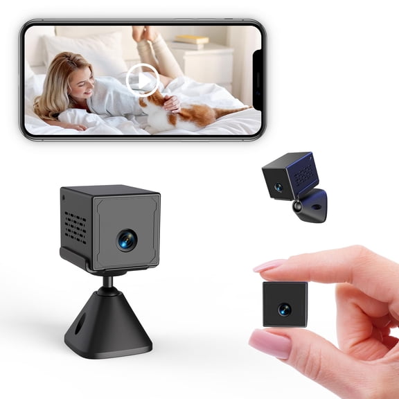 2026 Upgraded Mini Camera 5G WiFi Indoor Security 4K Nanny Cam for Home with App Control Motion Detection & Night vision wireless charging camera