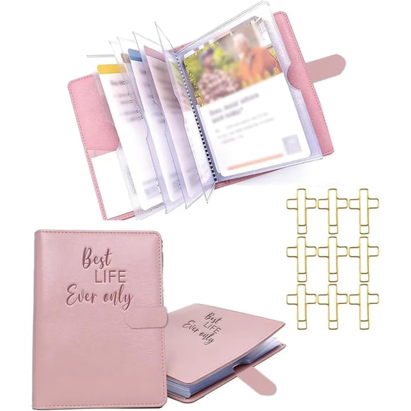 2026 Upgraded Mini Tract Holder,Mini Field Service Organizer – Premium Tract Holder & Ministry Supplies Gift for Pioneers & Teenagers – Slim Multi-Pocket Literature Folder (Pink)