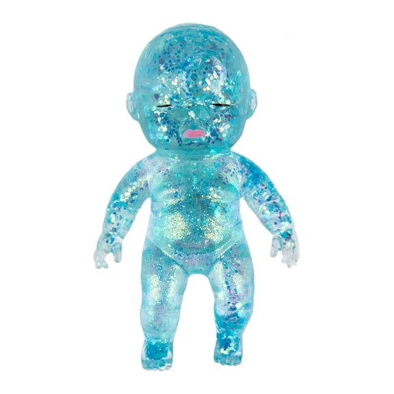 2026 Upgraded Moldable Stress Relief Squishy Toys Glitter Ultra Squishy Slow Rise Squeeze Fidget Sensory Stress Balls (Cyan)