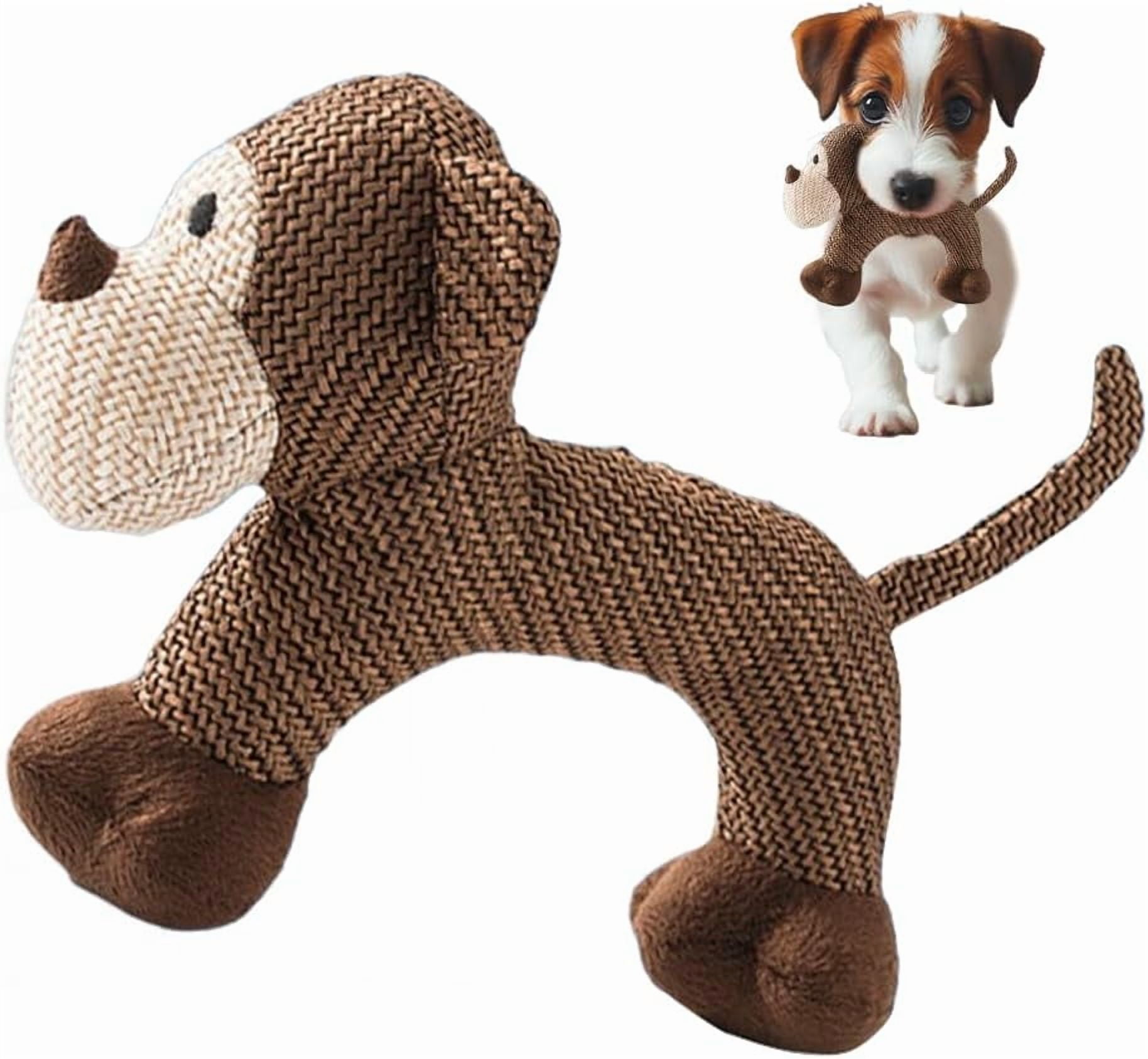 Squeaky Plush Dog Toy for Chewers - 2026 Upgraded Durable Stuffed Monkey Toy with Squeaker, for Small, Medium & Large Dogs, Interactive Fetch & Chew Toys P