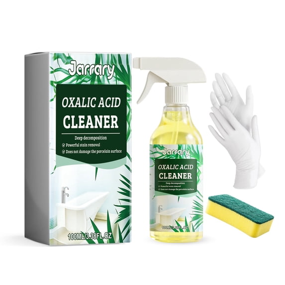 2026 Upgraded Oxalic Acid Cleaner Spray 100ML, Oxalic Acid Powerful Stain Cleaner, Powerful Stain Removal Spray for Bathroom, Multi-surface Rust Remover for Bathtub, Porcelain, Tiles(Color)