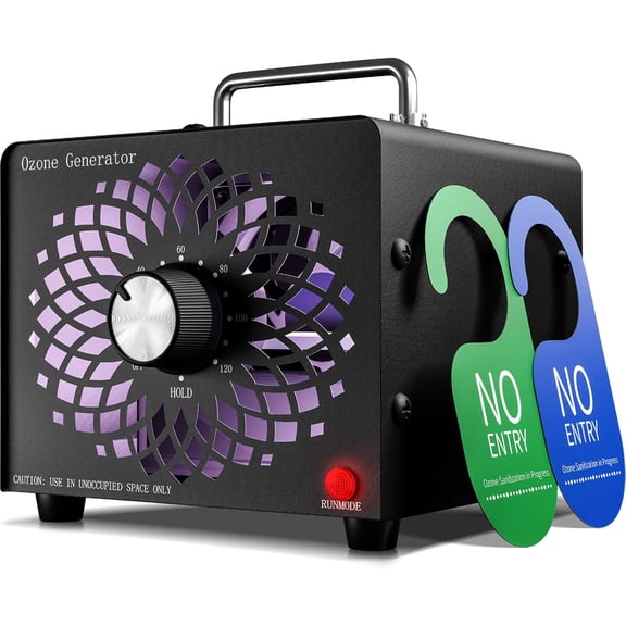 2026 Upgraded Ozone Generator, High Capacity Ozone Machine Odor Removal Up to 6000 Sq.Ft, for Car/Home/Smoke/Pet Odor, Black