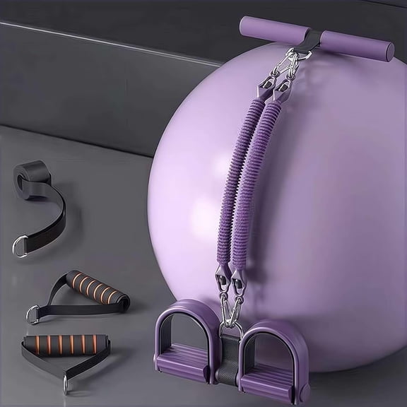 2026 Upgraded Pedal Resistance Band, Pedal Resistance Band with Handle, 4 Strand 100lb Adjustable Strength Tube Bands with Pedals