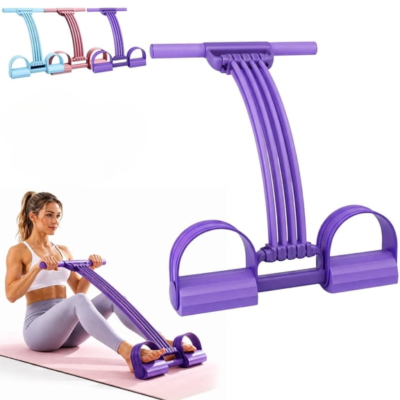 2026 Upgraded Pedal Resistance Bands with Handles, Multifunction Tension Rope, Elastic Yoga Resistance Band, Home Exercise Equipment for Full Body Workout, Yoga, Stretching, Waist, Arm, Leg