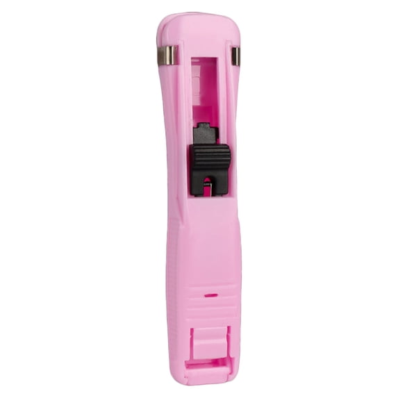 2026 Upgraded Portable Binder Clip Stapler,Reusable Desktop Stapler,Portable Office Stapler Fastener for Document Binding for Home and Office Use,Handheld Push Clip Stapler for Paper Fastener,Pink