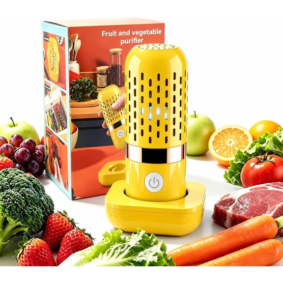2026 Upgraded Produce Cleaner Fruit and Vegetable Cleaner, Oh-Ion Technology, IPX7 Wireless Food Purifier, 10 Min Auto Clean for Fruits, Veggie, Grains, Meat, Seafood.
