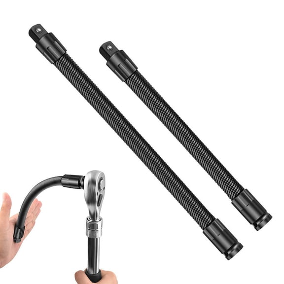 2026 Upgraded Ratchet Spanners Electric Wrench Connecting Rod, 1/2 Flexible Shaft Extension Extender Torque Socket, Universal Soft Shaft Socket Adapter for Tight Spaces Hand Drive Repair Tool