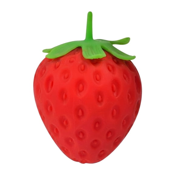 2026 Upgraded Red Big Strawberry Squishy, Squeeze Fruit, Rebounding Jumbo Squishy-Strwberry, Soft Novelty, for Adults, 3.1 Inch Pink Cute Party Favors