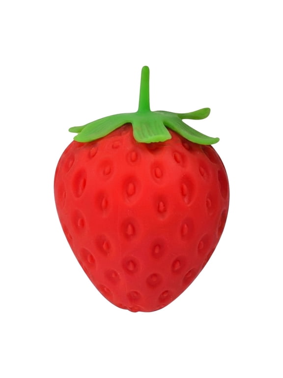 2026 Upgraded Red Big Strawberry Squishy, Squeeze Fruit, Rebounding Jumbo Squishy-Strwberry, Soft Novelty, for Adults, 3.1 Inch Pink Cute Party Favors
