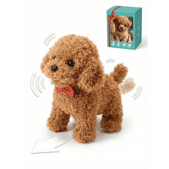 2026 Upgraded Robot Dog - Realistic Interactive Puppy Toy that Acts Like a Real Dog, Walks, Barks & Wags Tail, Electronic Plush Pet for Kids & Toddlers Gift