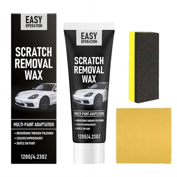 2026 Upgraded Scratch Remover for Vehicles,Upgraded Erase Car ScratchRemover for Deep Scratches,Car Scratch Repair Paste with Wipe and Sponge,Cars Polishing Wax Scratchs Remover