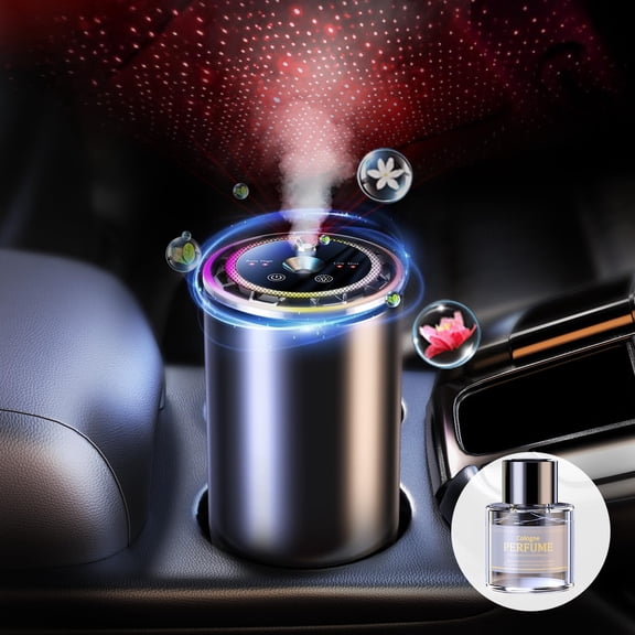 2026 Upgraded Smart Car Air Fresheners Diffuser with Starry Sky Projection Adjustable Scent, Essential Oil Diffusers for Automatic On/Off Automatic Aroma Diffuser with 50ml Car Perfume