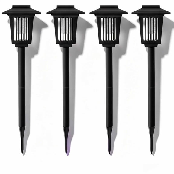 2026 Upgraded Smart Solar Dual-Mode Garden Zapper, Solar Powered Mosquito Zapper for Outdoor Patio, Yard, Garden & Farm Use (4Pcs)