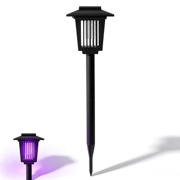 2026 Upgraded Smart Solar Dual-Mode Garden Zapper, Solar Powered Mosquito Zapper for Patio Yard Garden Farm (2Pcs)