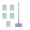 thumbnail image 1 of 2026 Upgraded Snap Grip Mini Mop, Zero Touch Mini Mops, Cloth Changing MiniMop with Automatic Hands Free Push Pull Handle, Retractable Disposable Dust Mops for Multi Cleaning (Purple+5*Cloth, 45 in), 1 of 8