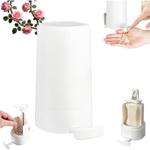 2026 Upgraded Soap Crusher Dispenser, No Drilling Waterproof Bar Soap Dispenser Three Levels Adjustable, Soaps Grater with Adjustable Powder Dispensing for Bathroom and Kitchen, Easy Refill (1PC)