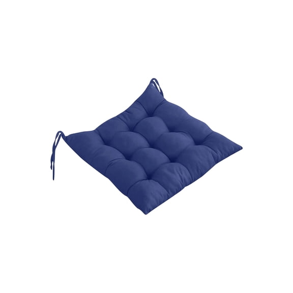 2026 Upgraded Solid Chair Cushion Square Mat Cotton Upholstery Soft Padded Cushion Pad Office Home Car Garden Sun Lounge Seat Cushion, Dark Blue