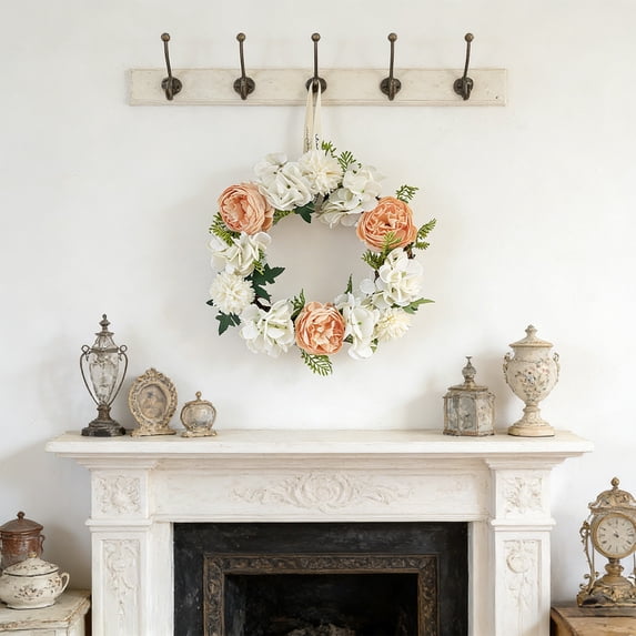 2026 Upgraded Spring Wreaths for Front Door, Artificial Wreaths for Farmhouse Porch Wall Living Room Home Decor Perfect for Spring Summer All Seasons 20x16inch B