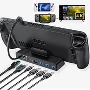 2026 Upgraded Steam Deck Dock, Docking Station for Steam Deck OLED/ROG Ally X/Legion Go S/MSI Claw