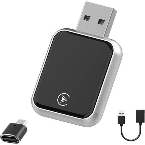 2026 Upgraded USB Wireless CarPlay Adapter for iPhone, Bluetooth 5.3 and Wi-Fi 6, Automatic & Zero-Delay Connection, Android auto iOS Systems. (Light Gray)