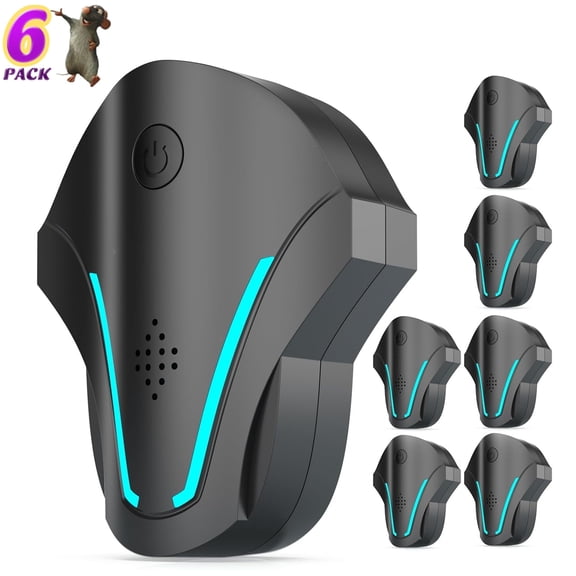 2026 Upgraded Ultrasonic Indoor Pest Repeller, 6 Packs Electronic Plug-in Pest Control for Mouse, Rat, Spider, Roach, Bugs, Mosquito, Rodent Deterrent for Home Office Garage, 3-Mode Switching