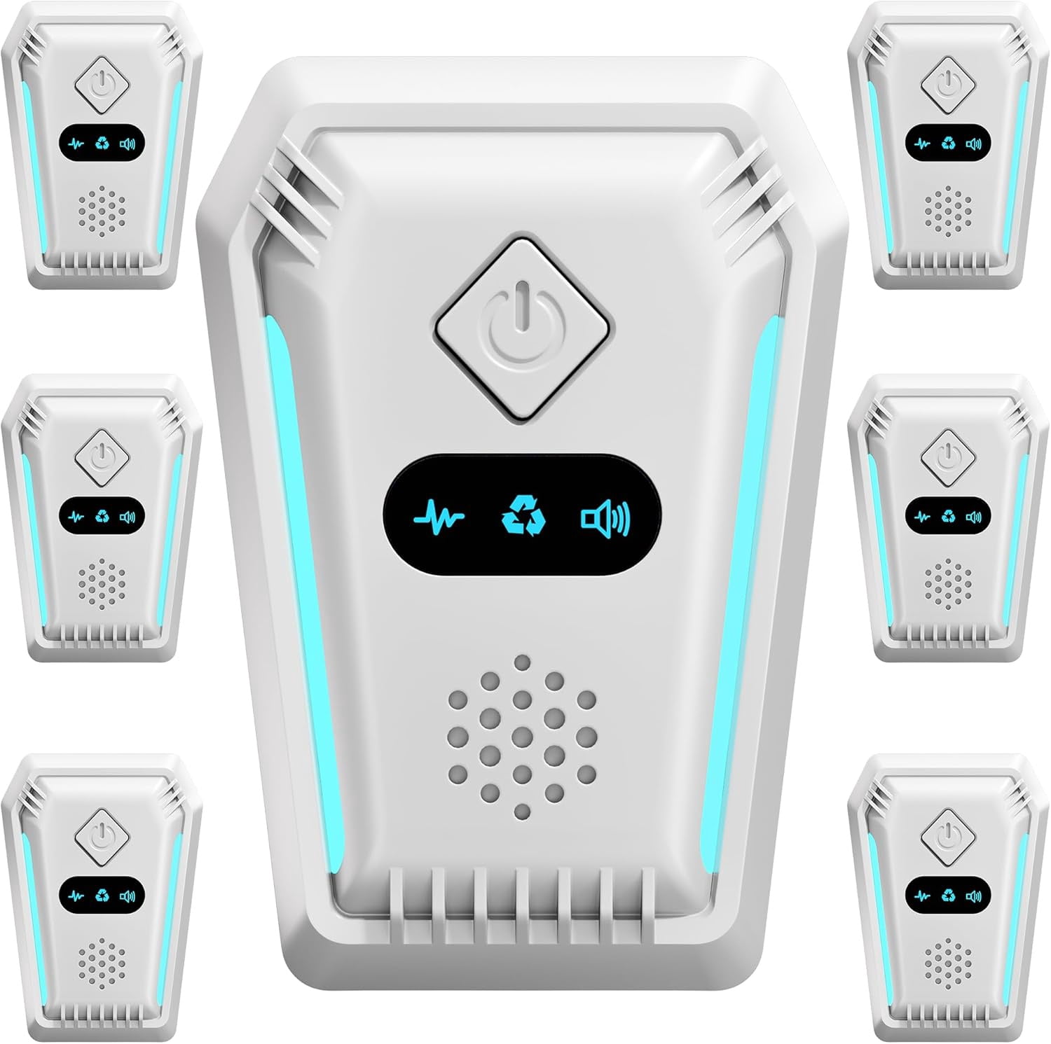 2026 Upgraded Ultrasonic Pest Repeller Indoor, 6 Packs Plug-in Pest Deterrent Device for Mice, Rats, Roaches, Ants, Spiders & Insects, Electronic Home Pest Control Device with 3 Working Modes