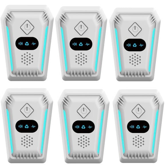 2026 Upgraded Ultrasonic Repeller Pest & Insect Indoor Repeller, Pest Control Plug in for Bugs, Mice, Rat, Mouse, Roach, Rodent, Mosquito, Spider, 6 Pack Electronic Plug in Mouse Deterrent for Home